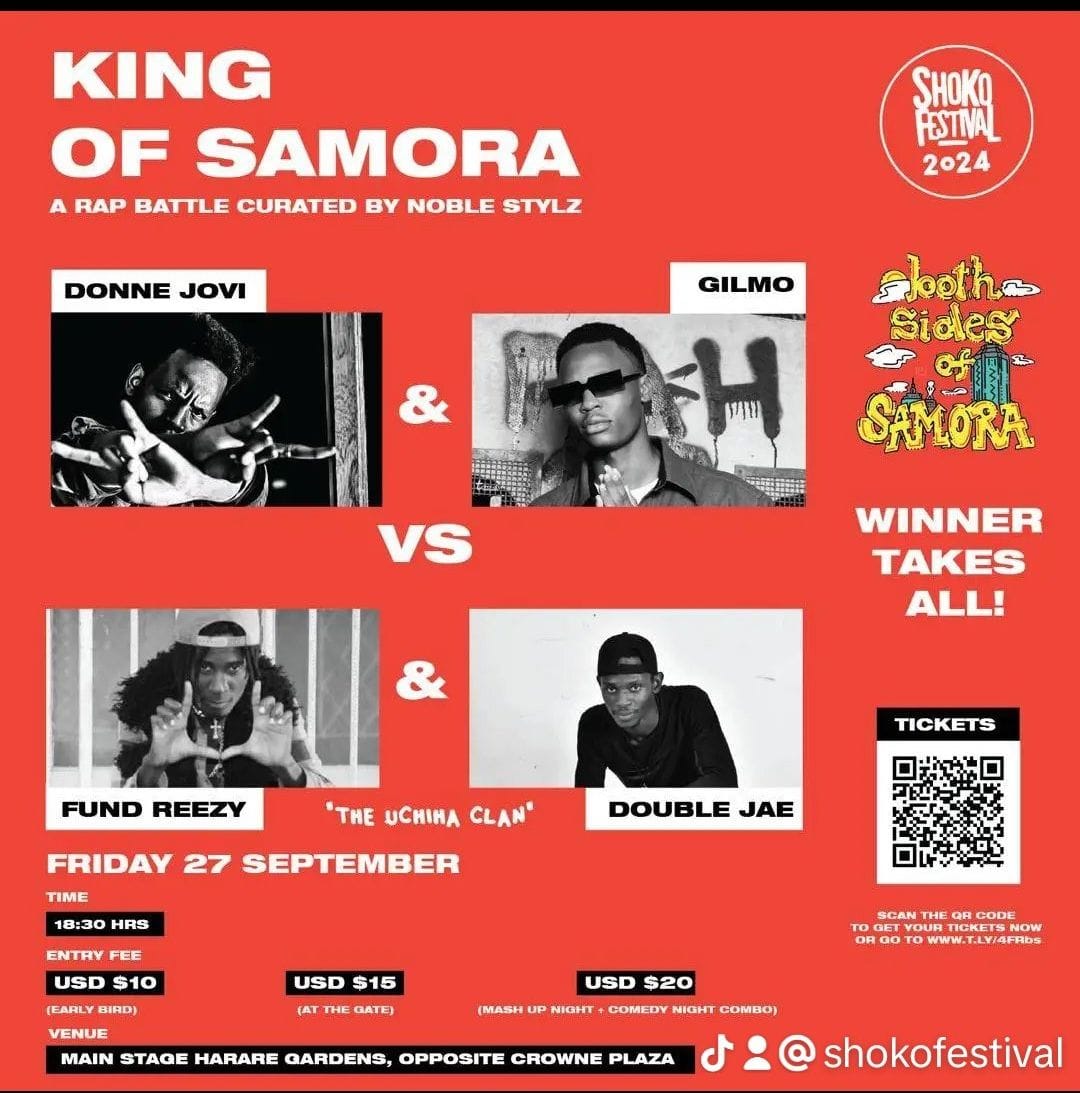 Noble Stylz presents the King of Samora rap battle at Shoko Festival